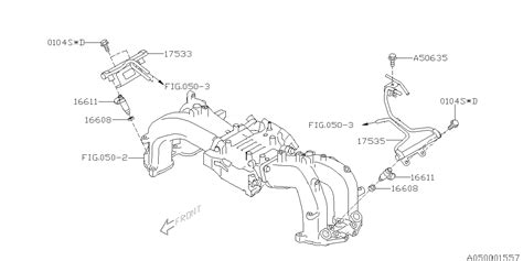 Subaru Legacy Pipe Fuel Right Cooling Engine INTAKE 17533AA580