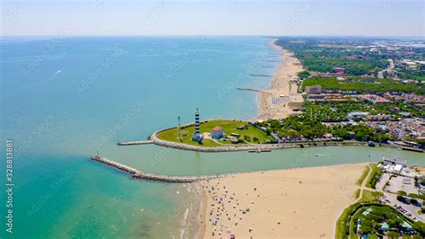 Italy, Jesolo. Lido di Jesolo, or Jesolo Lido, is the beach area of the ...