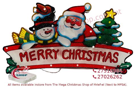 MERRY CHRISTMAS SIGN 20LED BATTERY OPERATED 45X25CM - 685931 - The ...