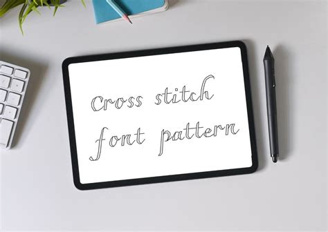 Cross Stitch Alphabet Cursive Font Backstitch Pattern Cross Stitch ...