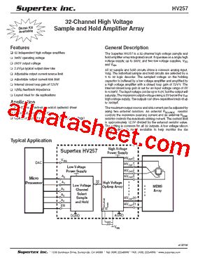 Hv Datasheet Pdf Supertex Inc