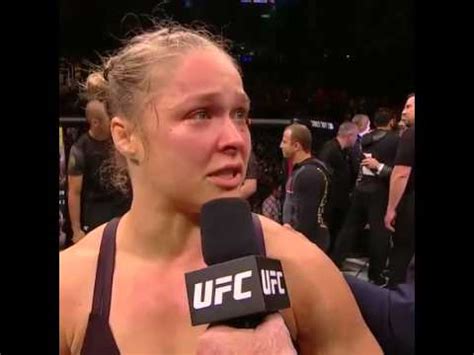 UFC 190 Ronda Rousey Emotional Post Fight Interview YouTube