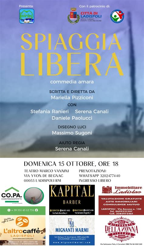 Ladispoli Oggi Al Teatro Vannini C Spiaggia Libera