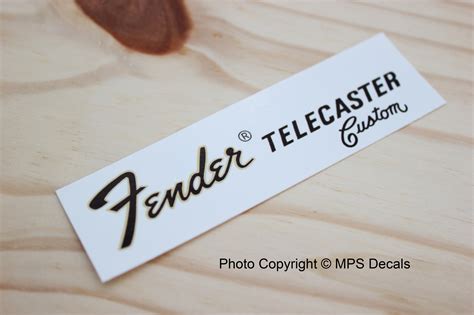 Fender Telecaster Custom 72 Guitar Headstock Waterslide Decal