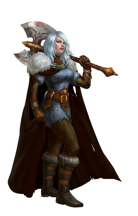 Female Fair Haired Barbarian W Greataxe Pathfinder Pfrpg Dnd Dandd D20