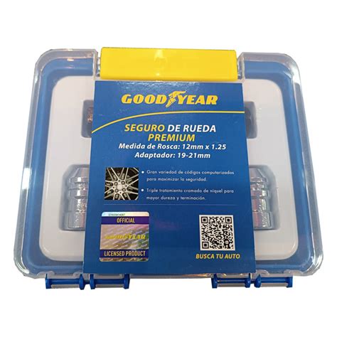 Albocar Jgo Seguro De Rueda GOODYEAR Cromado Frontal 4 Tuercas C