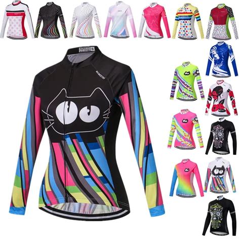 Weimostar Cat Women S Cycling Jersey Long Sleeve Autumn Bicycle