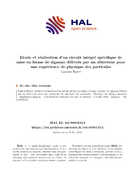 Remplissable En Ligne Etude Et Ralisation D Un Circuit Intgr Spcifique