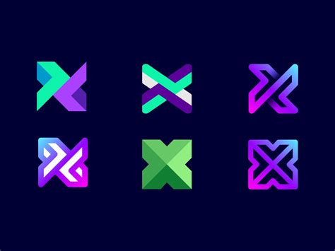 Logo Exploration X Mark Colorful Logo Design Logo Design Collection Graphic Design Services