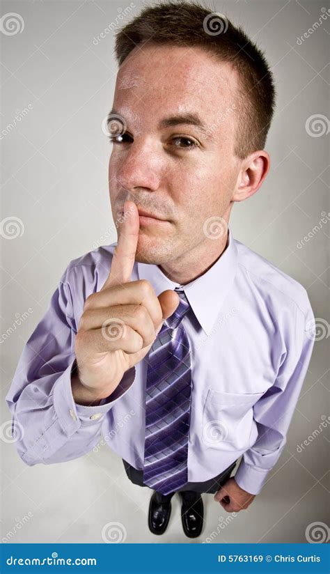 Business Man Shushing Stock Image Image Of Secret Manager 5763169