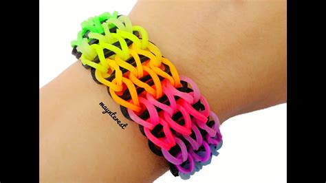 DIY PULSERA De GOMITAS Triple Simple Con Telar Rainbow Loom YouTube