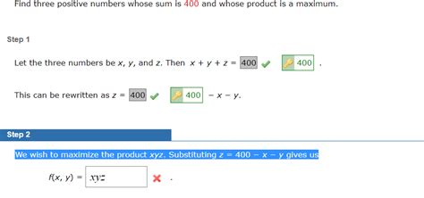 Solved Find Three Positive Numbers Whose Sum Is 400 And