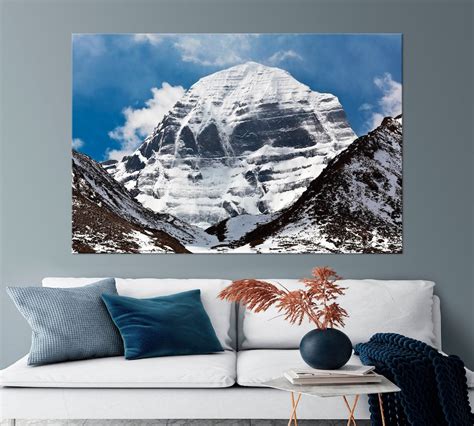 Mount Kailash in Tibet Canvas Print Snow Mountain Art Landscape Print ...