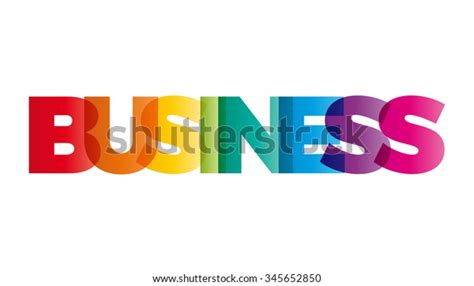 Word Business Vector Banner Text Colored Stock Vector Royalty Free