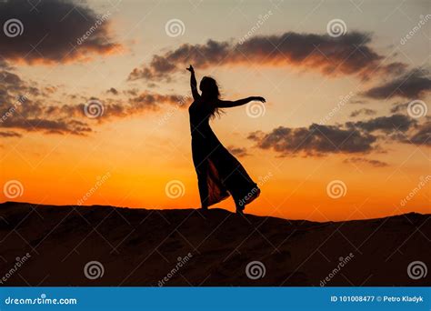 Female Figure Against The Sky Stock Image Image Of Outline Active