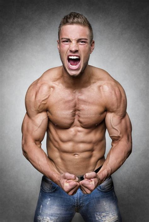 Posing Athlete Stock Image Image Of Background Abdominal 34815597