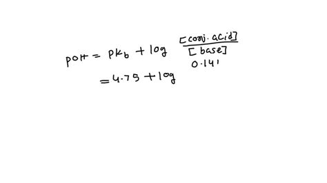 Solved Find The Ph Of A Buffer That Consists Of 035 M Nh3 And 014 M Nh4cl Pkb Of Nh3 475