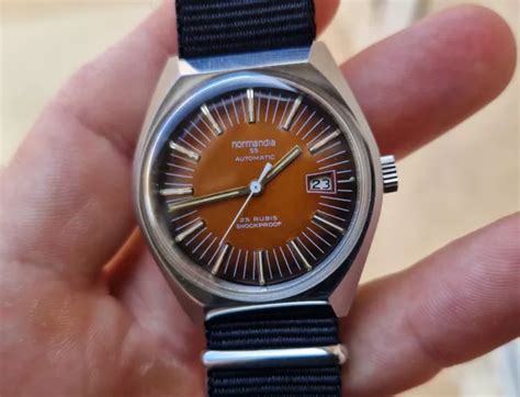 ANCIENNE MONTRE NORMANDIA Acier Automatique Lorsa Vintage Rare French