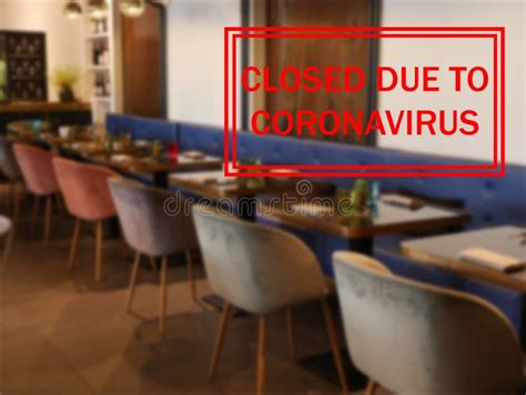 Empty Restaurant Closed Due To Coronavirus or Covid 19 Stock Image ...