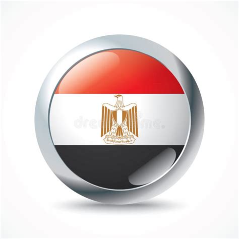 Egypt Flag Button Stock Vector Illustration Of Nation 125165237