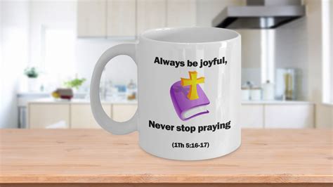 Bible Verse Mug Always Be Joyful Never Stop Praying 1th 516 17