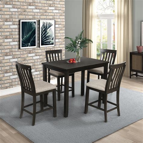 Winston Porter Husson 4 Person Counter Height Dining Set And Reviews Wayfair