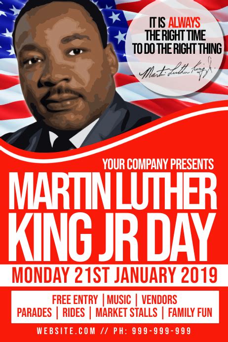 Martin Luther King Jr Poster Template | PosterMyWall