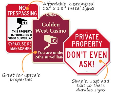 Custom Security Signs | Personalize Security Signs