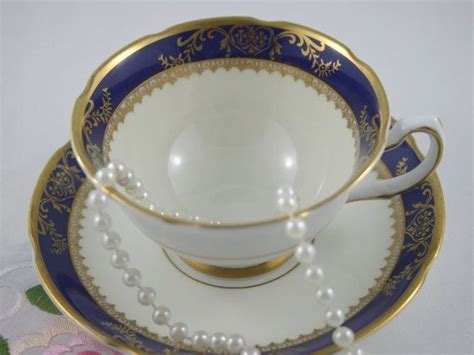 Reserved For MR Elegant Royal Grafton Teacup Saucer Blue Etsy Tea