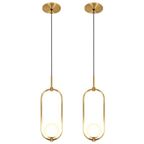 Kit 2 Luminárias Lustre Arco Dourado Globo Cama Quarto 43cm Leroy Merlin