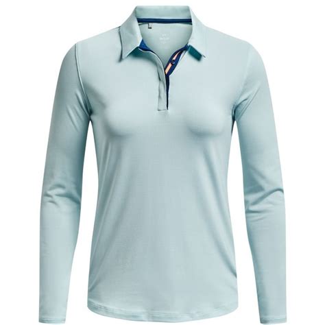 Under Armour Womens Zinger Microstripe Long Sleeve Golf Polo Carls