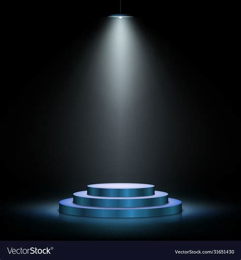 Podium with lighting scene for award Royalty Free Vector