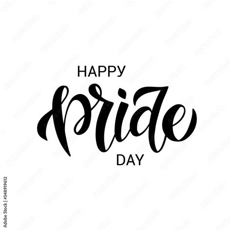 Lgbt Vector Illustration Happy Pride Day Hand Drawn Modern Lettering Stock Vector Adobe Stock