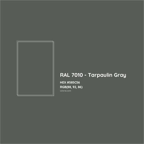 RAL 7010 - Tarpaulin Gray Complementary or Opposite Color Name and Code ...