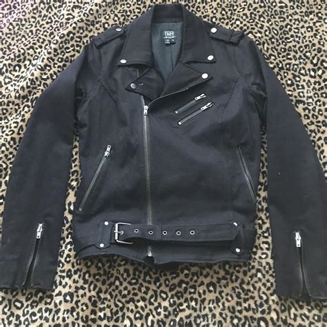 Tripp NYC Men's Black and Silver Jacket | Depop