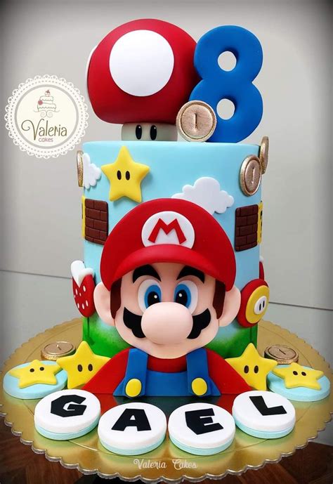 A Birthday Cake Made To Look Like Mario Bros