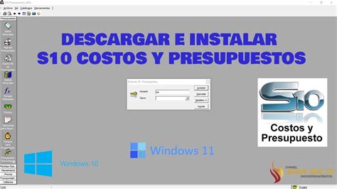 Cómo Instalar S10 Costos y Presupuestos 2024WIN 10 WINDOWS 11 YouTube