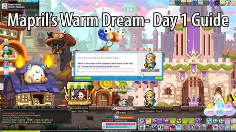 MapleStory Mapril S Warm Dream Quest Day 1 Wednesday Guide