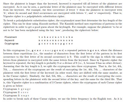 4 Cryptanalysis Of A Polyalphabetic Cipher In This Chegg