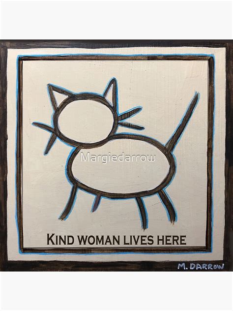 Kind Woman Lives Here Hobo Symbol Magnet For Sale By Margiedarrow