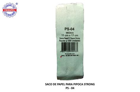 Saco De Papel Strong Para Pipoca Fasapel Nr Pt C Un Sacos