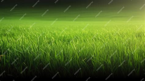 Premium Photo | Green grass with a dark background