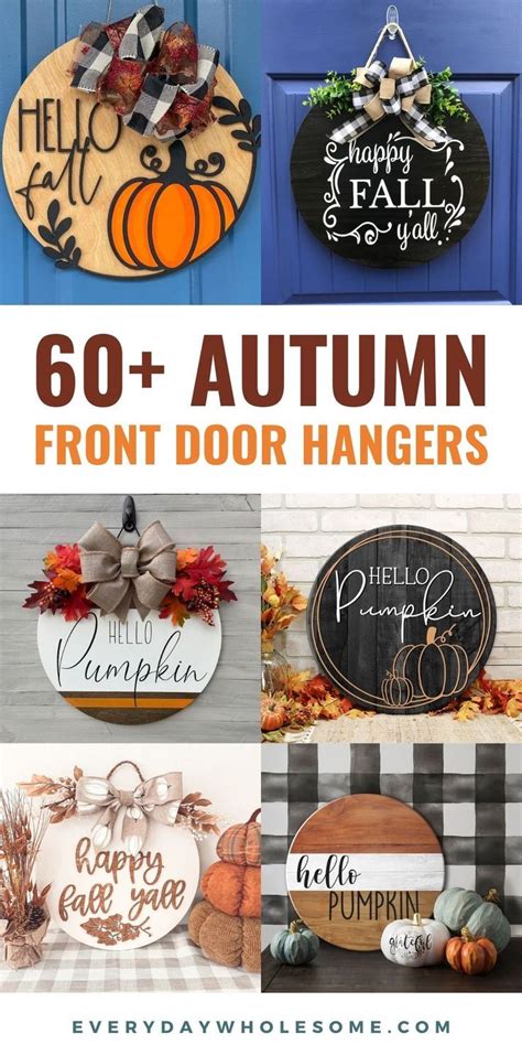 60+ Fall Door Hangers | Fall door decorations, Door signs diy, Fall door