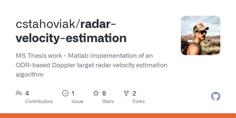 Github Cstahoviakradar Velocity Estimation Ms Thesis Work Matlab