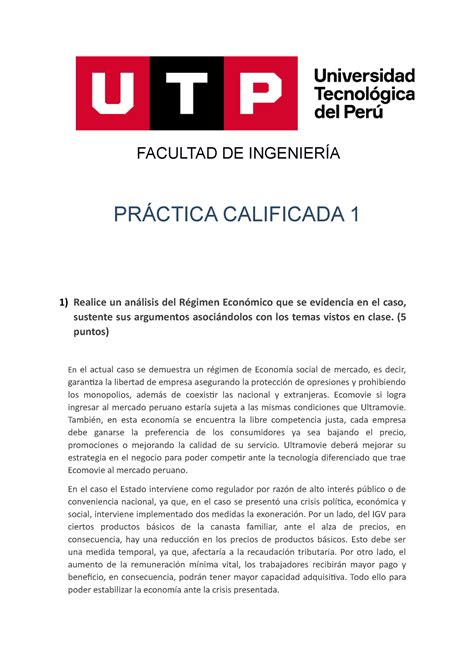 Grupo PC1 1 legisla pc 1 grupal FACULTAD DE INGENIERÍA PRÁCTICA