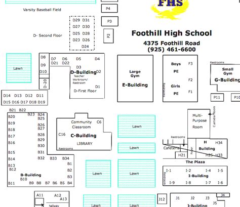 Foothill High School Campus Map