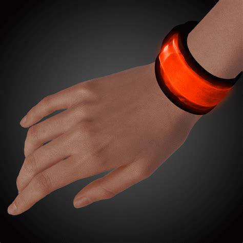 Led Orange Slap Bracelet