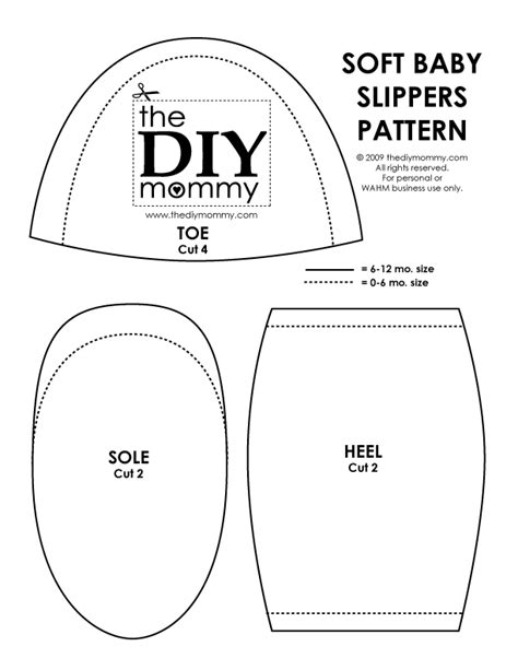 Free Template Printable Slipper Pattern