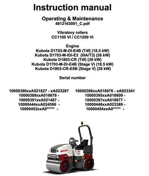 Dynapac Cc Vi Cc Vi Operation Maintenance Manual Pdf