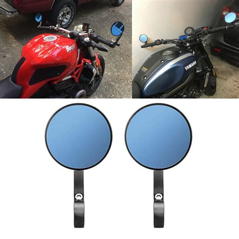 R Troviseur Lat Ral Rond Cnc De Moto Honda Noir De Pouces Pi Ce